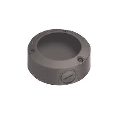 Caja de Conexión para Cámara Bala / Conducto Pasacables Ø 125.6 x 45 mm / 2 Entradas Integradas / Color Gris Oscuro / Compatible con 24 Modelos Wisenet
