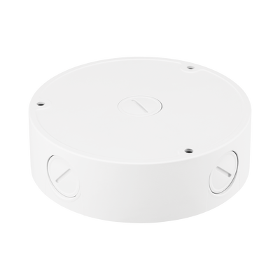 Caja de Conexión para Domo IP / Aluminio / Ø136 x 40 mm (Ø5.35 x 1.57 in) / 345 g (0.76 lb) / Color Blanco / Compatible con Cajas Octogonales de 4 in