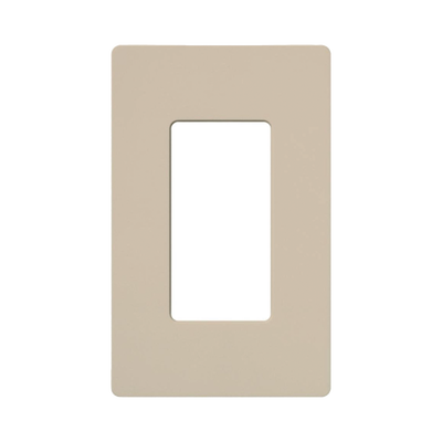 Tapa para interruptor o dimmer / 1-gang / Diseño sin tornillos / 11.9 x 7.4 x 0.7 cm / 4.7 x 2.9 x 0.3 in / Acabado Taupe