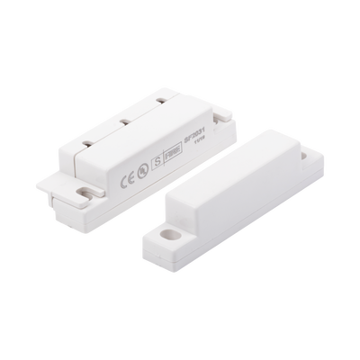 Contacto Magnético para Puertas y Ventanas / Gap 33 mm / NC Normalmente Cerrado / 12 VCC / Cubierta Protectora / 63 mm Largo