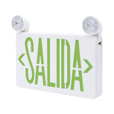 Letrero de Emergencia LED / Dual Salida / Montaje Universal / 120/277 VAC / 3W / Batería 6V 4.5Ah