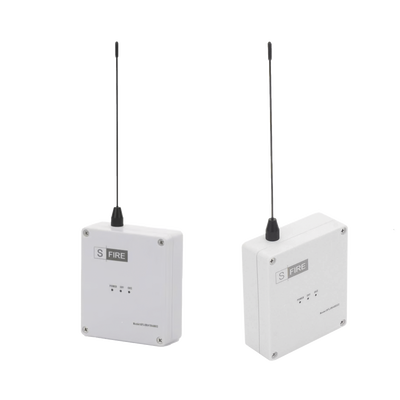 Kit Transmisor-Receptor Inalámbrico / Rango 2500 m (8202 ft) / Frecuencia 433.92 MHz / Alimentación 12Vcc / Contacto Seco / -20°C a +80°C