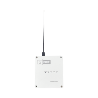 Receptor Inalámbrico / 2500 m (8202.1 ft) de Alcance / 4 Salidas de Relevador Tipo C / Frecuencia 433.92 MHz / Operación -20°C a +80°C