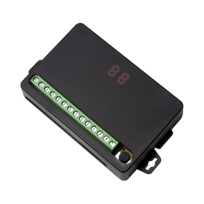 Receptor RF de 4 Canales / Alcance 80 m (262 ft) / Pulso Temporizado 0.5-99 s o 1-99 min / 315 MHz / 12-24 VDC