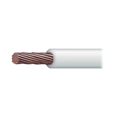 ( SSLU13 ) Cable Eléctrico 10 AWG Color Blanco, Conductor de Cobre Suave Cableado. Aislamiento de PVC, Autoextinguible. Bobina 100 Metros (328.08 Pies)