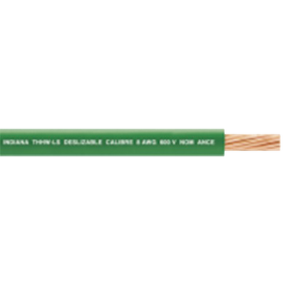 Cable Eléctrico 18 AWG Color Verde, Conductor de Cobre Suave Cableado. Aislamiento de PVC, Auto-Extensible. Bobina de 100 Metros (328.08 Pies)