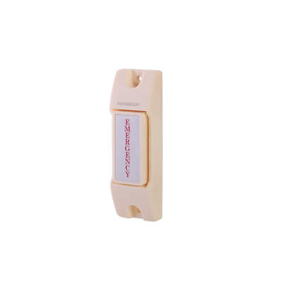 Botón de Pánico / Contacto Momentáneo NO / 0.5 A a 12 VCC / Montaje Superficie o Pared / 76 mm x 23 mm x 15 mm
