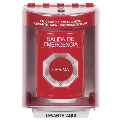 Botón de Emergencia Multipropósito / Salida con Reset por Giro / Bocina Integrada / 2 Relevadores NO/NC / Interior-Exterior / -40°C a 121°C