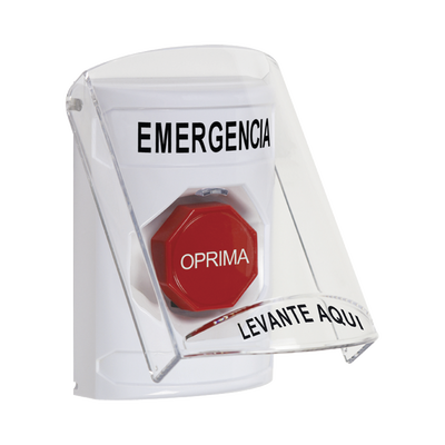 Botón de Emergencia / Reset con Llave / Tapa Policarbonato / 2 Relevadores Forma C / Alarma Seleccionable / LED de Estado / Interior