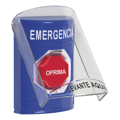 Botón Multipropósito / Superficie / Policarbonato / Restablecimiento por Giro / Sin Bocina / Texto Emergencia Español / ADA / UL/cUL / CE