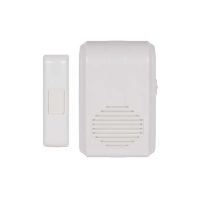 Timbre Inalámbrico / 10 Tonos / Alcance 150 m (492.1 ft) / Receptor 120 VCA / Volumen Ajustable 64-88 dB
