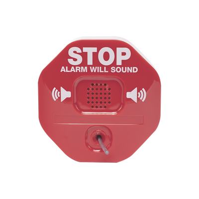 Alarma de Extintor Inalámbrica / Sirena 95/105 dB / Señal Visual Disuasoria / Alimentación 9V o 12-24V DC / Transmisión Inalámbrica a Receptor