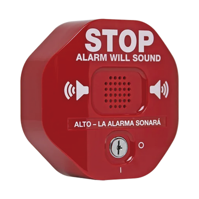 Alarma de Puerta Multifunción / Sirena 95/105 dB / Alimentación Dual 9V y 12-24 VCD / Detección de Apertura 30 s / Carcasa de Policarbonato
