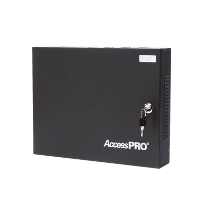Panel de Control de Acceso 2 Puertas / 30,000 Tarjetas / TCP-IP / Gabinete y Fuente 12VCC 3A / 98.4 ft