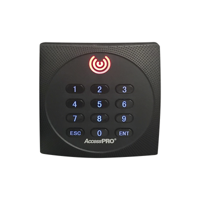 Lector de Proximidad con Teclado / 125 kHz / Wiegand 26 bits / Exterior / 86 x 86 x 20 mm / 120 m (394 pies) máx.