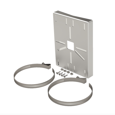 Montaje Universal para Cámara / Acero Galvanizado Calibre 16 / Poste 2' a 5' / Acabado Rugoso Fino / Exterior
