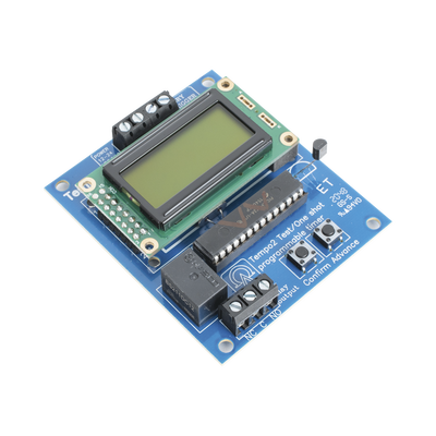 Temporizador de dos etapas / 12-24 VCA/VCC / Salida contacto seco 120 VCA/28 VCC / Retardo hasta 24 horas / LCD programable