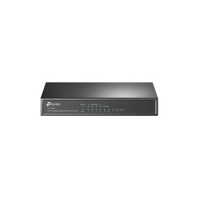 Switch PoE+ No Administrable / 8 Puertos 10/100 Mbps / 4 Puertos PoE 802.3af/at / 66W / Alcance Extendido 250 m (820 pies) / Sin Ventilador