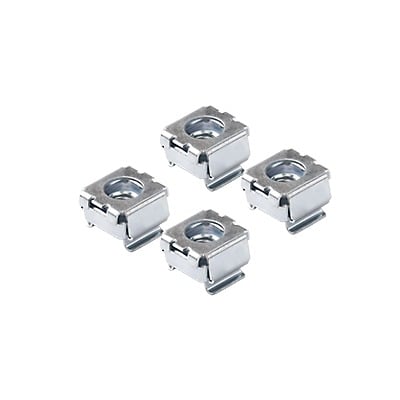 Tuercas Enjauladas para Rack / Kit de 4 Piezas / Instalación sin Herramientas / Acero Resistente a Corrosión