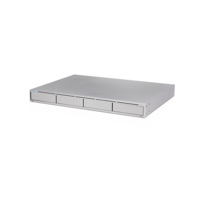 NVR Empresarial / 4 Bahías HDD 2.5/3.5 / 50 Cámaras Full HD / 15 Cámaras 4K / Puerto 10 Gbps SFP+ / RAID 1/5 Automático