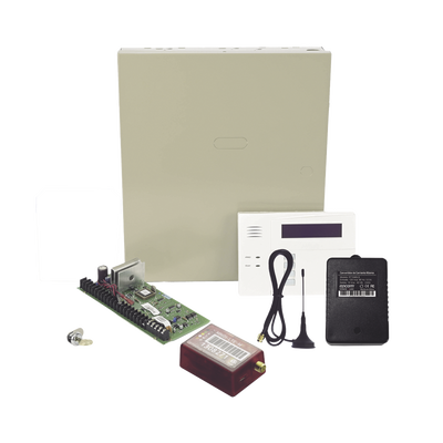 (2 Años 4GLTEM/5G ILIMITADO INCLUIDO) Kit Vista48LA con comunicador 4GLTEM/5G MN01, Teclado, Gabinete y Transformador