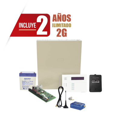 Panel de Alarma Híbrido / 48 Zonas / 3 Particiones / 8 Teclados / Comunicador Celular 4G / Memoria 250 Eventos / Automatización Integrada