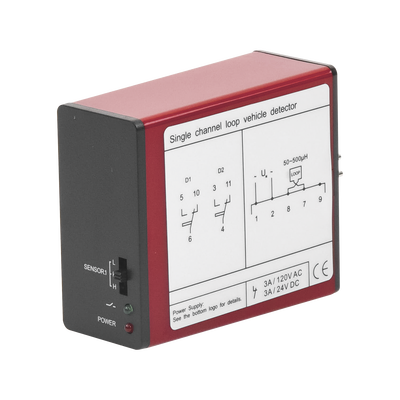 Sensor de Masa Vehicular / 1 Canal / 12/24 VAC/VCC / Salidas NC/NO / Modo Presencia y Pulso / Exterior