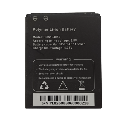 Batería de Respaldo para Bodycam / 3050 mAh / 11.59 Wh / 3.8 VCC / Carga 4.35 VCC / 52 x 42 x 11 mm