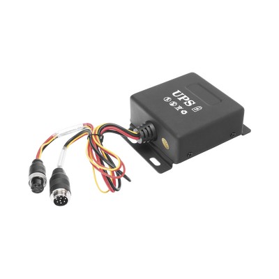 UPS para Videovigilancia Móvil / 24 VDC / 2000 mAh / 20 min Autonomía / Anti-vibración / -10°C a 60°C / Conector Aviación