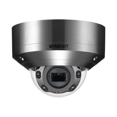 Cámara Domo Antivandálico / 5MP / Acero Inoxidable SUS316L / Lente Motorizado 3.9-9.4mm / IR 50m / WDR 120dB / H.265 & WiseStream II / 164 pies IR