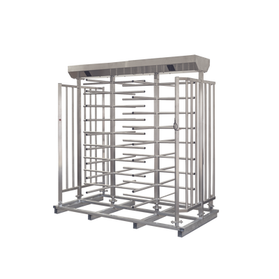 Torniquete Doble de Cuerpo Completo / Acero Inoxidable 304 / 25 Personas/min / 110 VAC / Apertura Automática en Emergencias