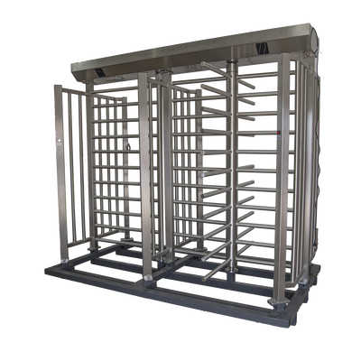 Torniquete de Cuerpo Completo Doble / Acero Inoxidable 304 / 4 Ejes / 90° Rotación / 2.31 x 1.46 x 2.2 m / 7.6 x 4.8 x 7.2 ft