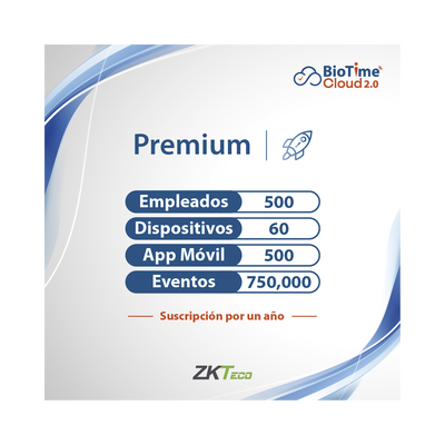 Licencia de Software / Plataforma en la Nube / 500 Usuarios / 60 Dispositivos / Cifrado AES-256 / Licencia Anual