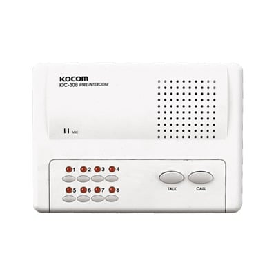 Intercomunicador Manos Libres / 8 Extensiones / Alcance 200 m (656.2 ft) / Cable 2 Hilos Calibre 18 / Alimentación 6 VCC / Montaje en Pared