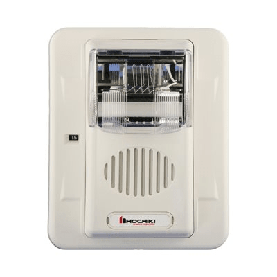 Sirena Estrobo / 24 Vcd / Multi-Candela 15-110 cd / Montaje en Pared / 5.0 x 4.5 x 2.5 pulgadas / Color Blanco