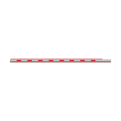Brazo Recto para Barrera de Acceso / Aluminio Octogonal / 4 m (13.1 ft) / Iluminación LED Rojo-Verde / Perfil 120 x 50 mm
