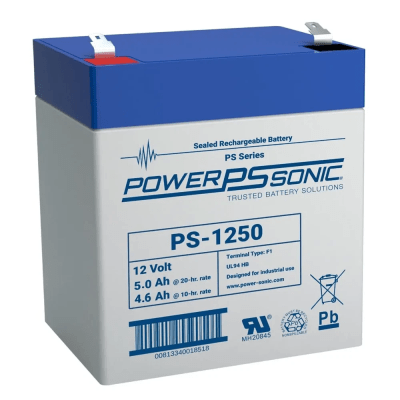 Batería de Respaldo AGM/VRLA / 12V / 5.0 Ah / Terminales F1 / Vida Útil 5 Años / Caja ABS Resistente