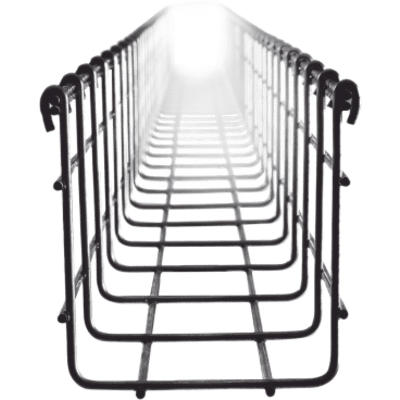 Charola Tipo Malla / 105 mm x 100 mm / Acabado Electro Zinc / Tramo 3 m (9.8 ft)