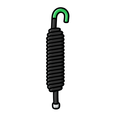 Resorte para Barrera Vehicular / Acero de Alta Resistencia / Doble Resorte Integrado / Ø40mm x 340mm (1.31ft) / 1.399kg (3.08lb)