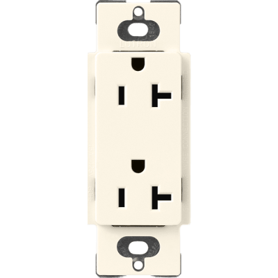 Contacto dúplex de pared Claro 20 A 125 V, acabado Satin Colors, color biscuit