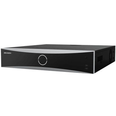 NVR IP / 32 Canales / 12 Megapixel (4K) / Reconocimiento Facial / AcuSense / 8 Bahías HDD / Doble HDMI 4K / Alarmas I/O