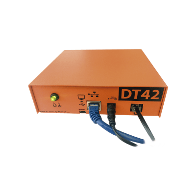 Receptora de alarmas IP Universal con 1 entrada de linea telefónica, para su central de monitoreo, recepción TCP/IP o GPRS, serie M2M, paneles de alarma Hikvision, entre otros.