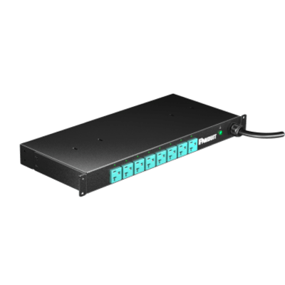 PDU EL2P Switchable y Monitoreable (MS), para Distribución de Energía, Enchufe de Entrada NEMA L5-20P, Con 8 Salidas 5-20R, Horizontal 19in, 120 Vca, 20 Amp, 1 UR