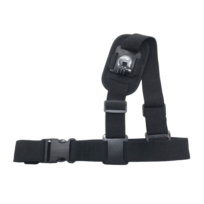 Arnés de Pecho para Body Cam / Hebilla Telescópica Ajustable / Conexión Enchufable / Color Negro Resistente