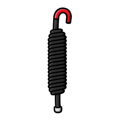 Resorte de Repuesto para Barrera Vehicular / Brazos de 5 y 6 m (16.4 y 19.7 ft) / Diámetro 43 mm / Longitud 425 mm / Acero de Resorte / 2 Componentes / Series 52 y 42