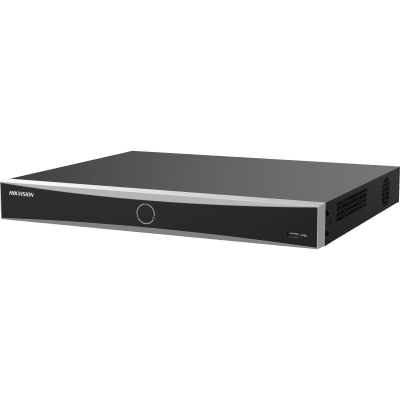 NVR IP / 12 Megapixel (4K) / 8 Canales / 8 Puertos PoE+ / 80W Total / 2 Bahías HDD / HDMI 4K / Alarmas I/O / PoE Extendido 300 m (984.3 ft)