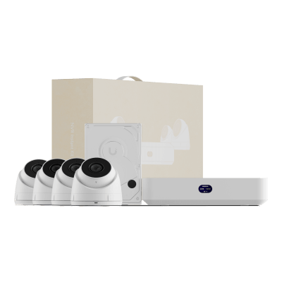 Kit NVR IP / 4 Cámaras 4MP / Switch PoE 6 Puertos / IR 30 m (98.4 ft) / Almacenamiento 1 TB / HDMI