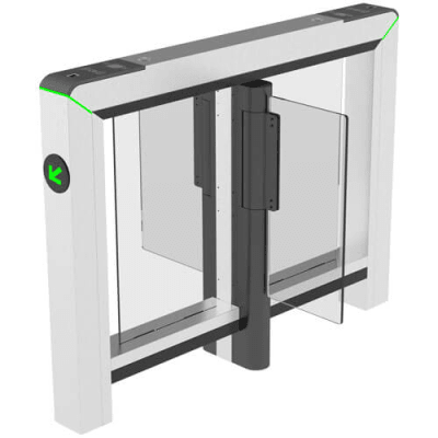 Torniquete central de doble carril / RFID-Fingerprint-QR / Anti-pinch y Anti-tailgating / Accesibilidad sillas de ruedas / Desbloqueo emergencia / Acero inoxidable SUS304
