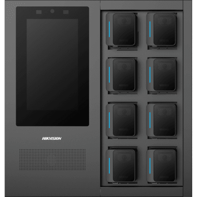 Estación de Carga y Respaldo de Información para Bodycam HIKVISION / Acceso por Reconocimiento Facial / Incluye 1 HDD de 2 TB