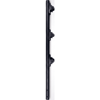 Poste de Paso para Cerca Eléctrica / Tubo de Acero Galvanizado / 25 mm (1 in) de Diámetro / 75 cm (29.5 in) de Longitud / 3 Aisladores / Pintura Negra Resistente a la Intemperie / 0.57 kg